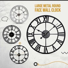 Large Wall Clock Round Face