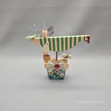 Vintage Green White Striped