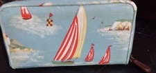 Cath Kidston large purse, Seaside theme, Light blue, Used