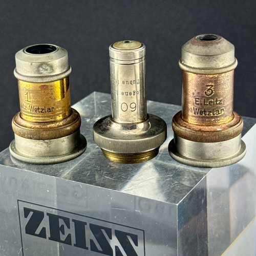Set antique brass microscope - brass,
