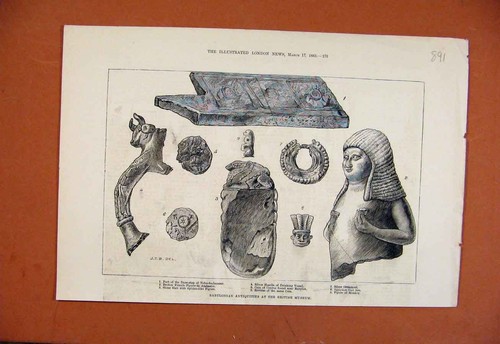 Original old antique print - original,