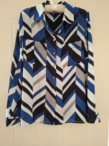 Ladies shirt blue black - ladies, /