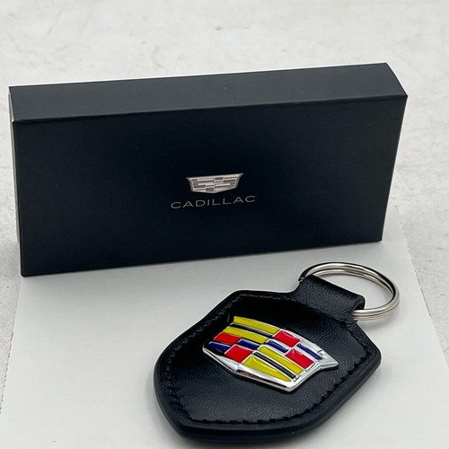 Black leather keychain - leather,