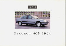 Peugeot 405 1993-1994 UK Market Brochure Saloon Estate Style GL GR SRi STi Mi16