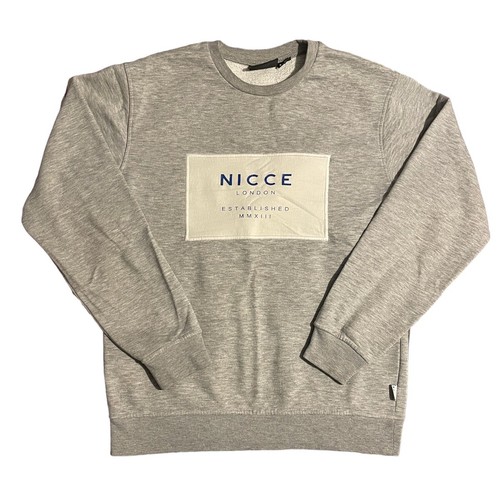Nicce grey white sweatshirt - white,