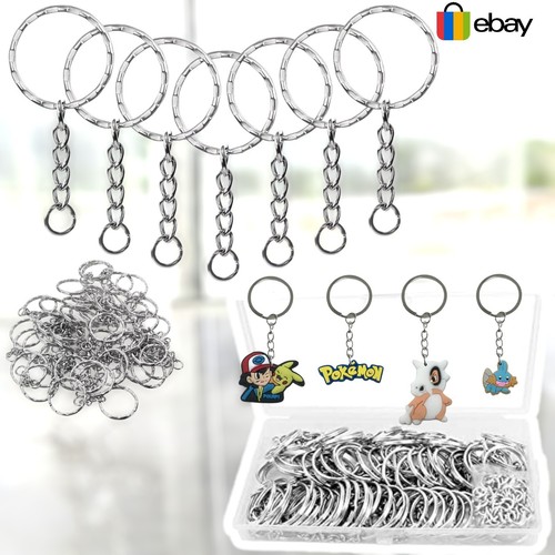 100pcs silver keyring blanks - silver,