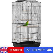 Black metal bird cage - metal,