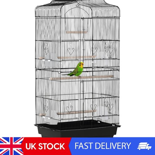 Black metal bird cage - bird, for