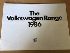 VW Volkswagen range 1986 sales brochure - Polo, Golf, Jetta, Scirocco, Passat