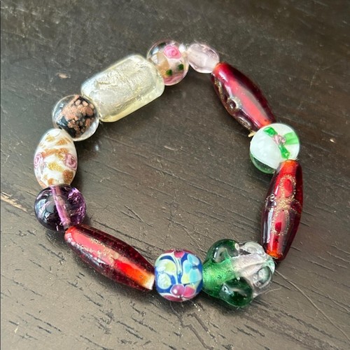 Colorful glass beaded - glass, bracelet