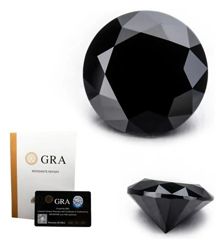 Black diamond round - black, ct