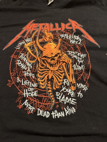 Black metallica shirt - black,