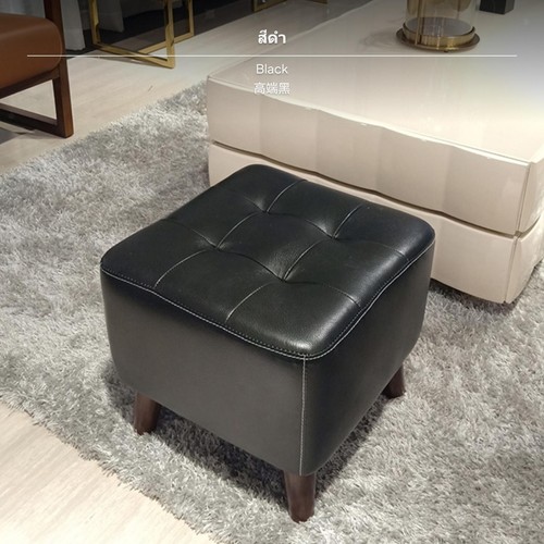 Genuine leather ottoman stool - ottoman,