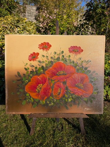 Vintage original signed oil - original,