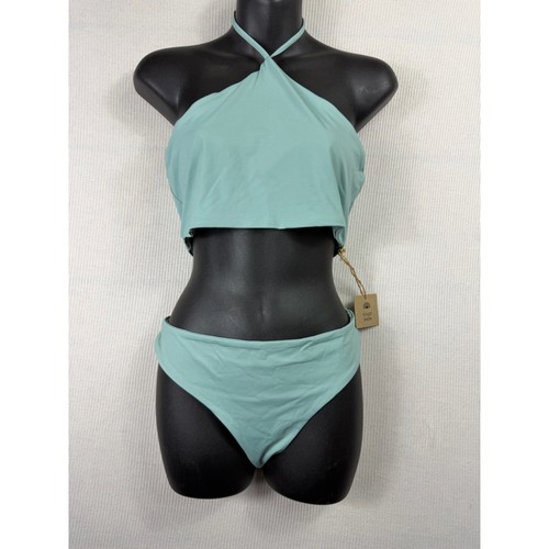 Toast swim halter crop bikini - toast,