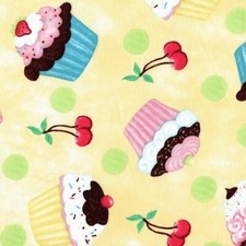 Cupcake Polka Dot on Yellow