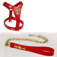 STAFFY LEATHER DOG HARNESS W/O