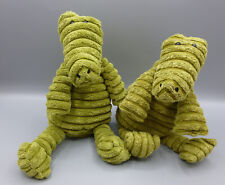 Set of 2 Jellycat Cordy Roy Croc Small Green Soft Plush Beanie Toys