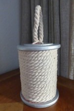 Wooden Rope Door Stop Cream