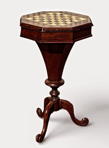 Victorian mahogany chess - mahogany, table