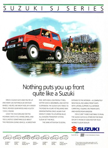1988 advert suzuki - 'sj413', 4x4