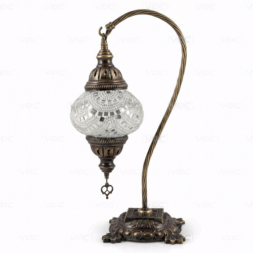 White turkish mosaic table - turkish,