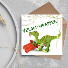 Dinosaur Christmas Card