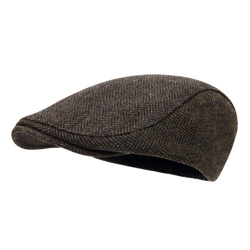 Harris tweed flat cap peaked - flat,