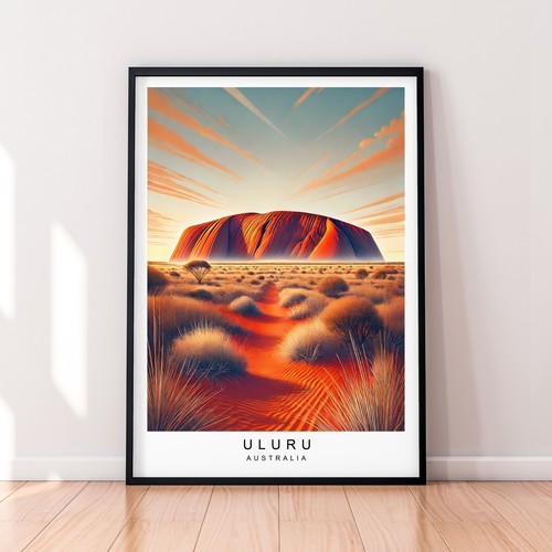 Australian uluru unframed - uluru,