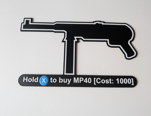 Zombies mp40 wall buy sign - mp40,