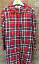 GIRLS  RED TARTAN SHIRT  DRESS