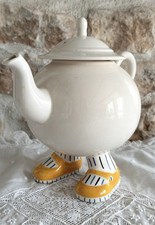 Yellow Shoes Teapot Walking Ware Carlton Ware Lustre Pottery 1973 striped socks