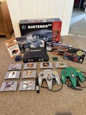 Nintendo 64 Console, Boxed With Two Controllers, 11 Games And Extras.