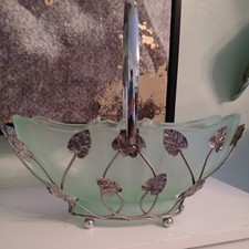 Vintage Art Deco Frosted Green