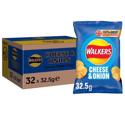 Walkers cheese onion - &, crisps