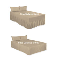 Fitted Valance Sheet OR Base Valance Sheet Plain Dyed Polycotton Soft Bed Sheets
