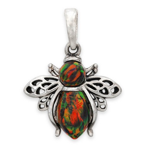 Sterling silver black opal - black,