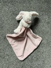 Marks And Spencer Pink Bunny Rabbit Soft Baby Comforter Blanket Toy Blankie