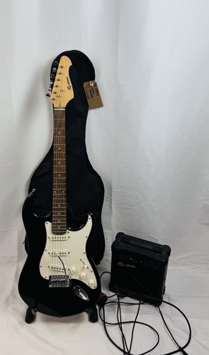 Rockburn black electric guitar - black,