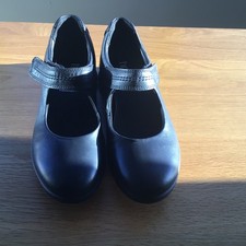 Hotter Barton Ortholite Burgundy black Shoes Size 4 New Mary Jane style boxed