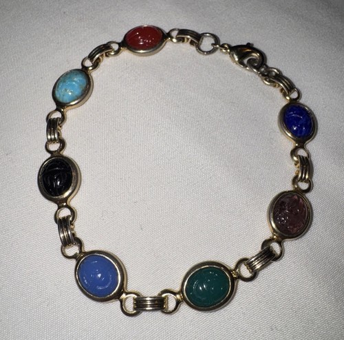 Vintage egyptian scarab gold - vintage,