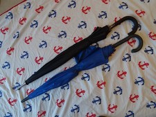 Job lot bundle 2x auto open umbrellas. Europe Arab bank & Black. Nice quality