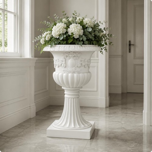 Large round pedestal planter - large,