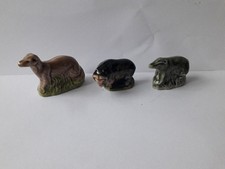 wade whimsies Countryside Animals Lurcher, Ram, Badger 