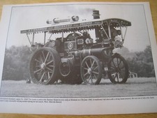 1920 GARRETT SHOWMAN'S ENGINE No 33987 1992 ADVERT READY FRAME A4 SIZE FILE Y