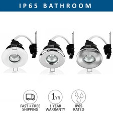 Recessed GU10 Downlight Ceiling Spotlights Fire Rated Fitting IP65 Downlighters 