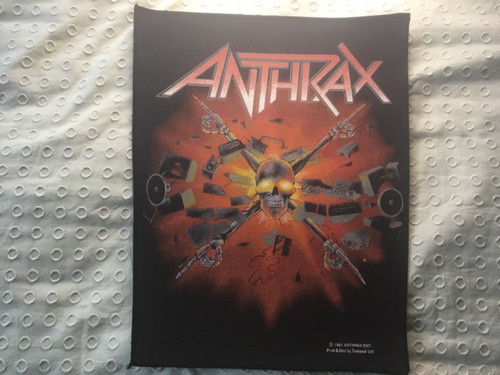 Anthrax biker back patch - anthrax,