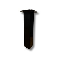 Black square metal table - black, legs