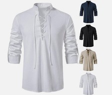 Mens Retro Gothic Lace Up T