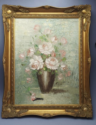 Vintage floral oil - vintage,